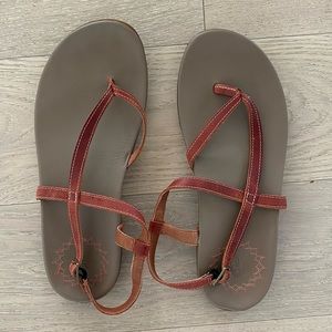 Chaco Women’s Leather Sandal, US 10, Red